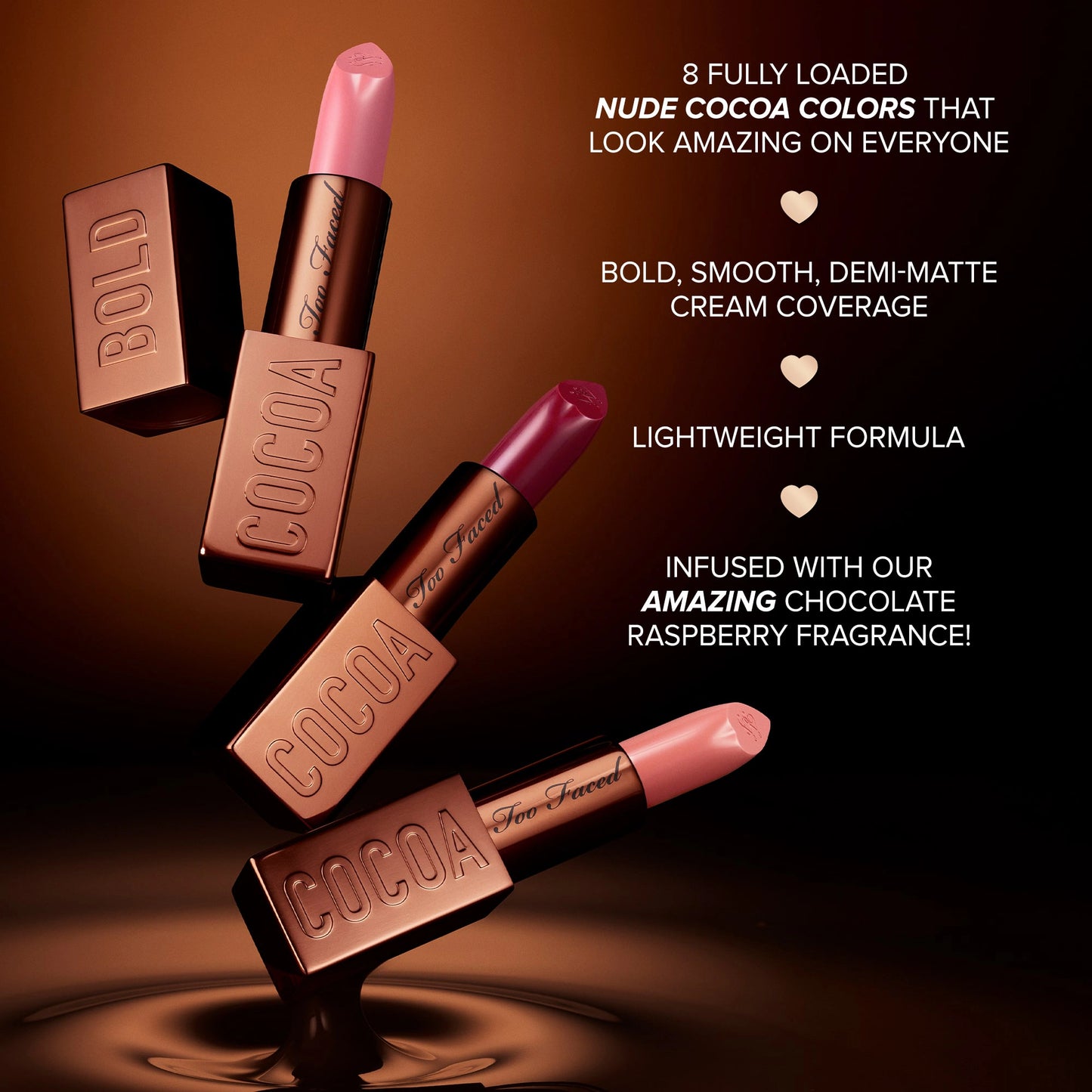 Too Faced Cocoa Bold Cream Lipstick