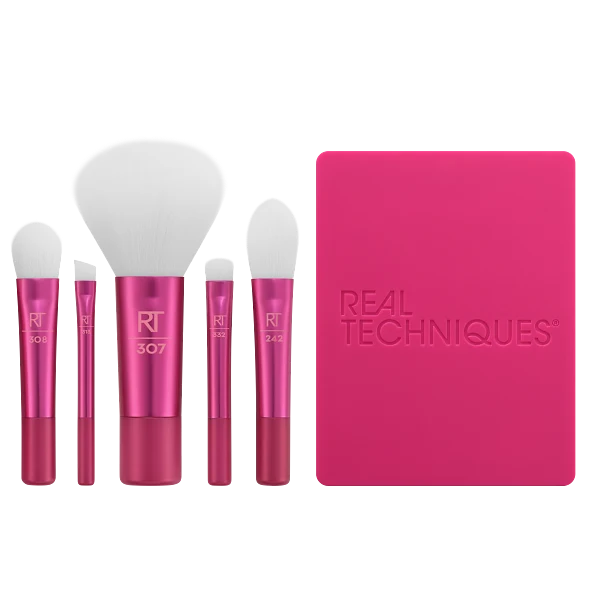 Real Techniques Vivid Escape Glow-To-Go Travel Brush Set