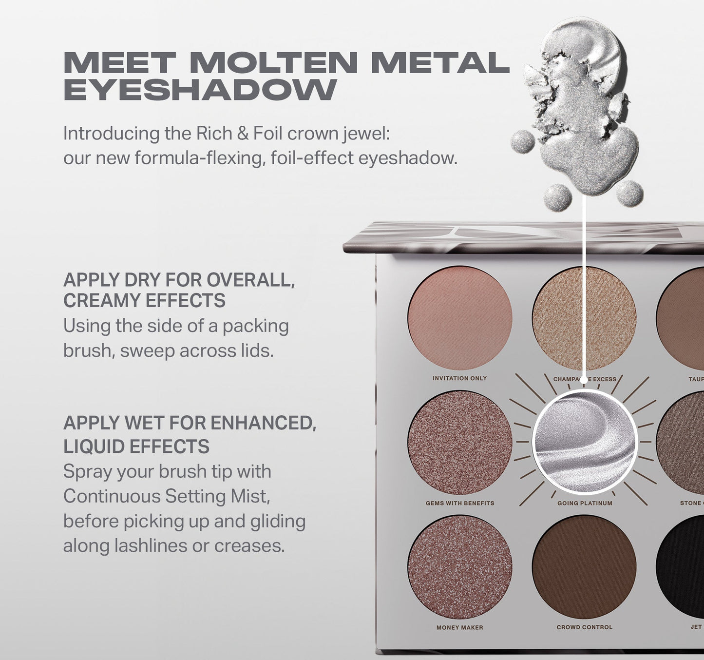Morphe Rich & Foiled Artistry Palette ‘Going Platinum’