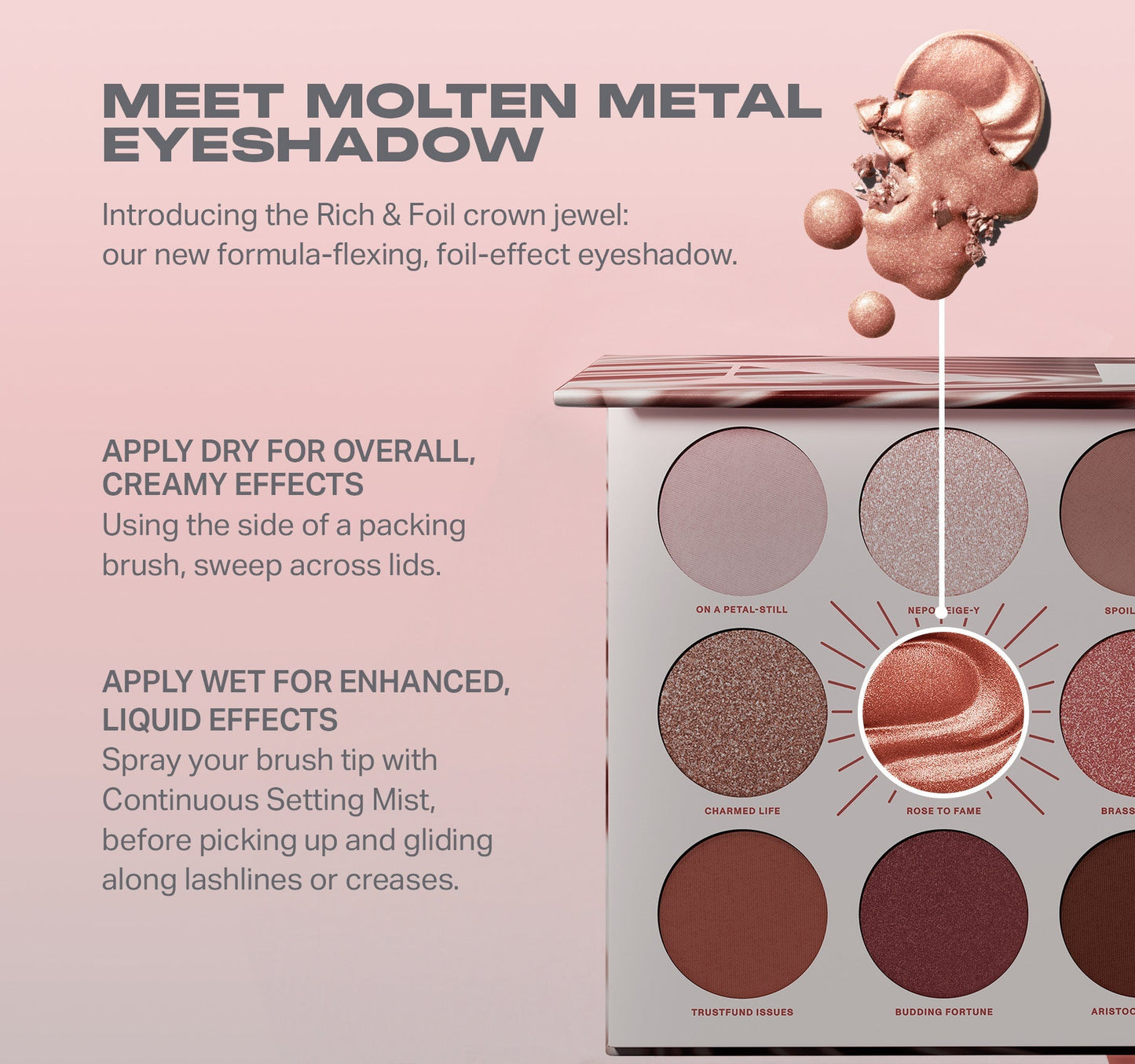 Morphe Rich & Foiled Artistry Palette ‘Rose To Fame’