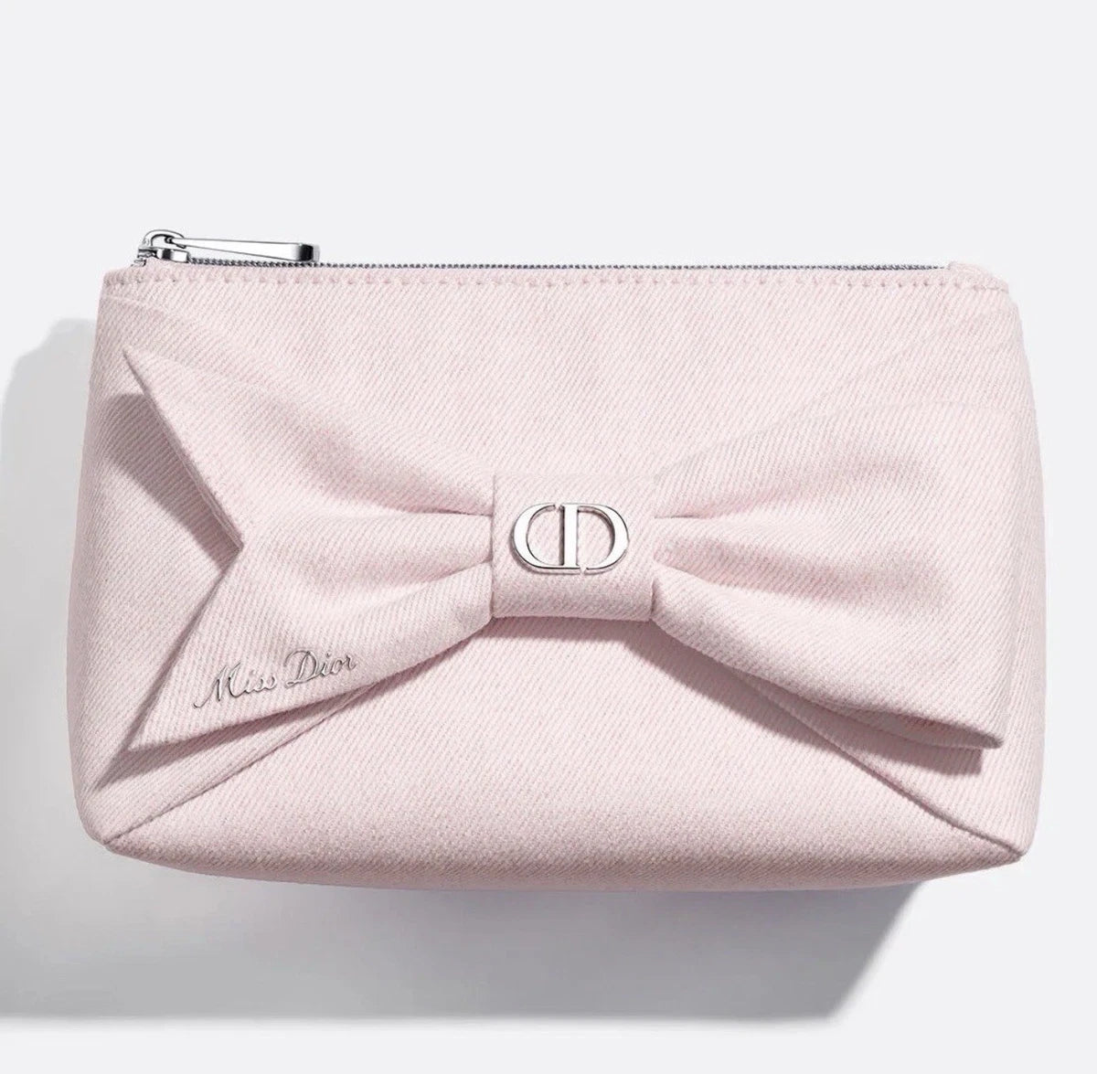 Dior Beauty Denim Pink Bow Makeup Pouch