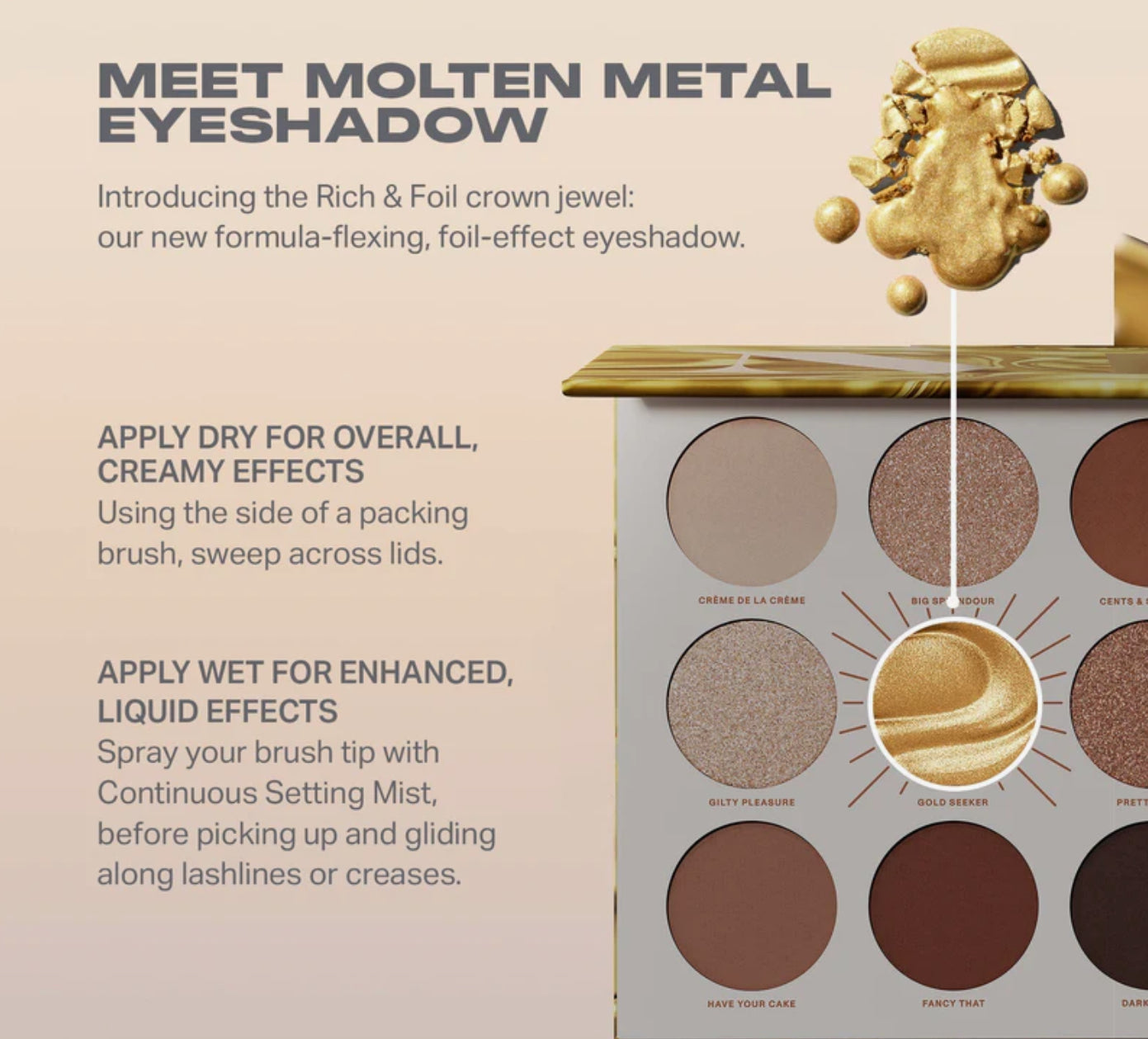 Morphe Rich & Foiled Artistry Palette ‘Gold Seeker’
