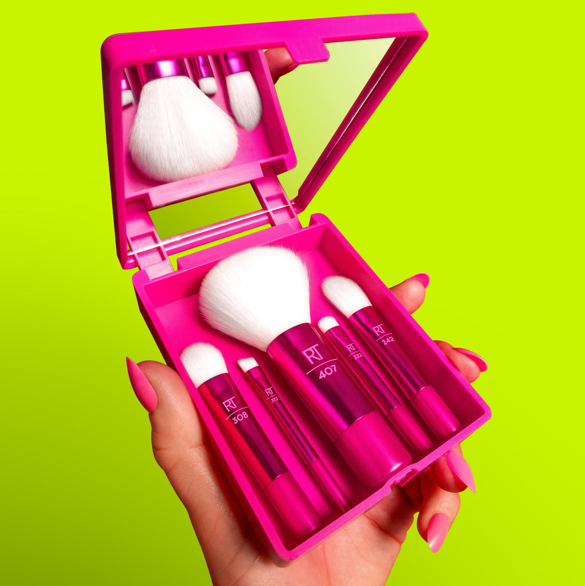 Real Techniques Vivid Escape Glow-To-Go Travel Brush Set