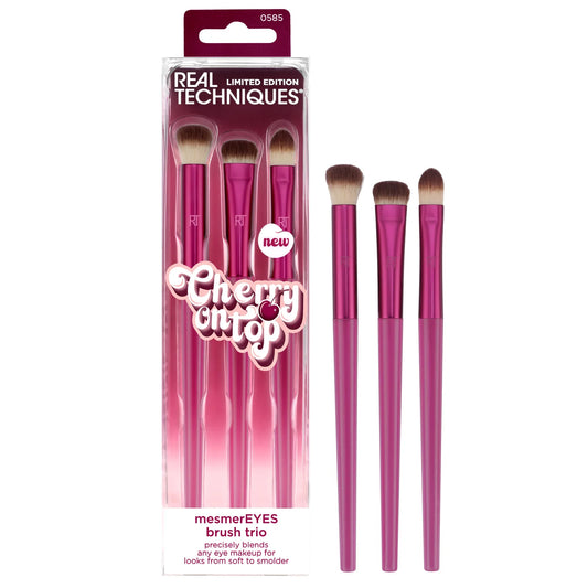 Real Techniques Cherry On Top MesmerEYES Brush Trio “Limited Edition”