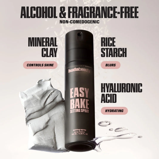 Huda Beauty Mini Easy Bake Blurring Setting Spray with 16-Hour Wear
