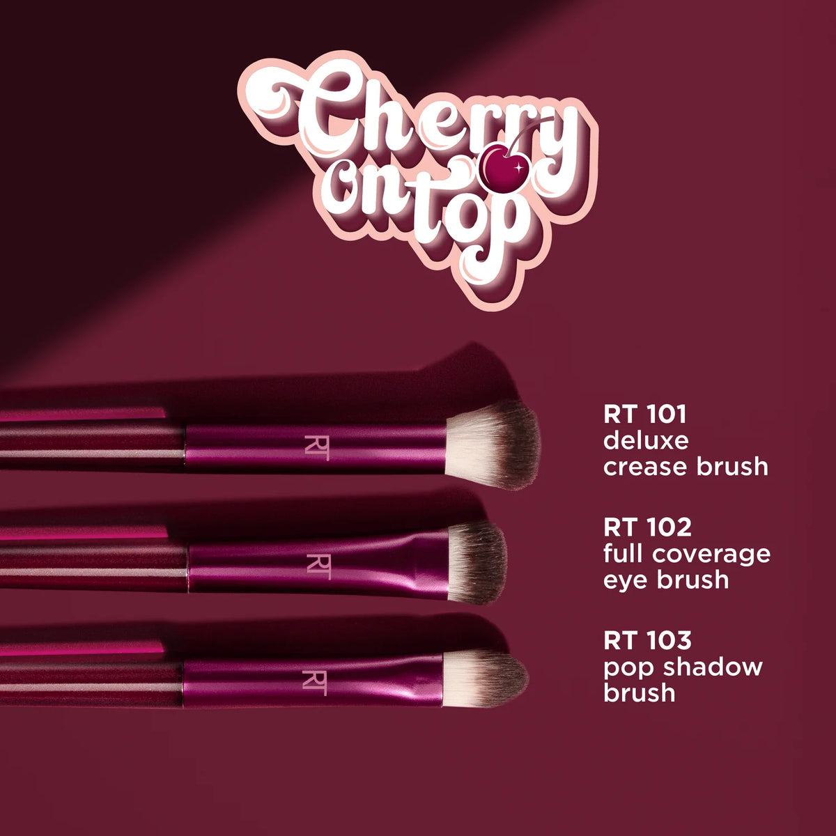 Real Techniques Cherry On Top MesmerEYES Brush Trio “Limited Edition”
