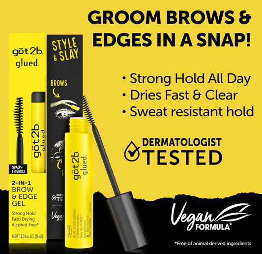 Got2b GLUED 4 BROWS & EDGES 2IN1 GEL