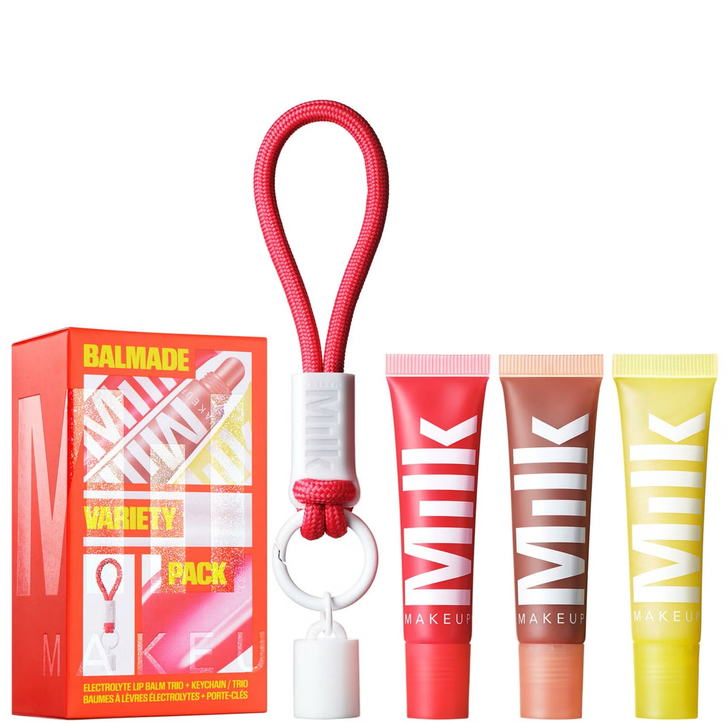 Milk Makeup Balmade Variety Pack Hydrating Lip Balm & Keychain Gift Set