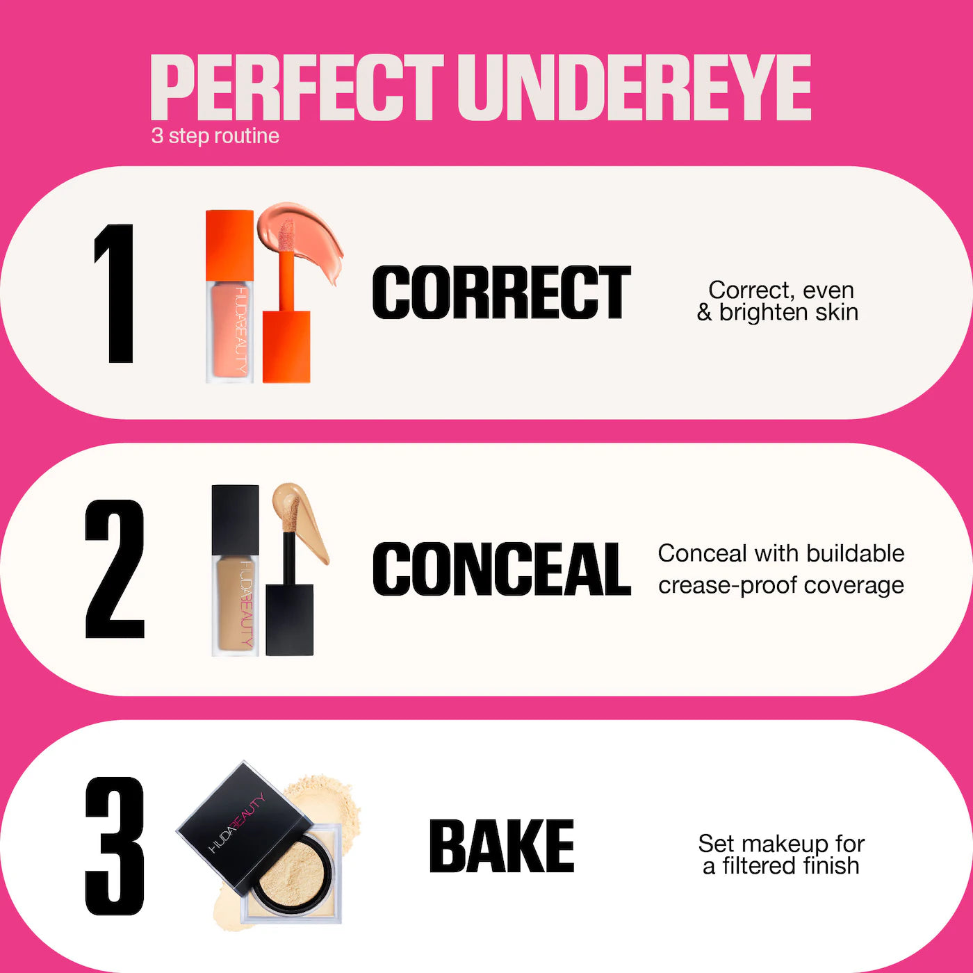 Huda Beauty #FauxFilter Matte Buildable Coverage Waterproof Concealer