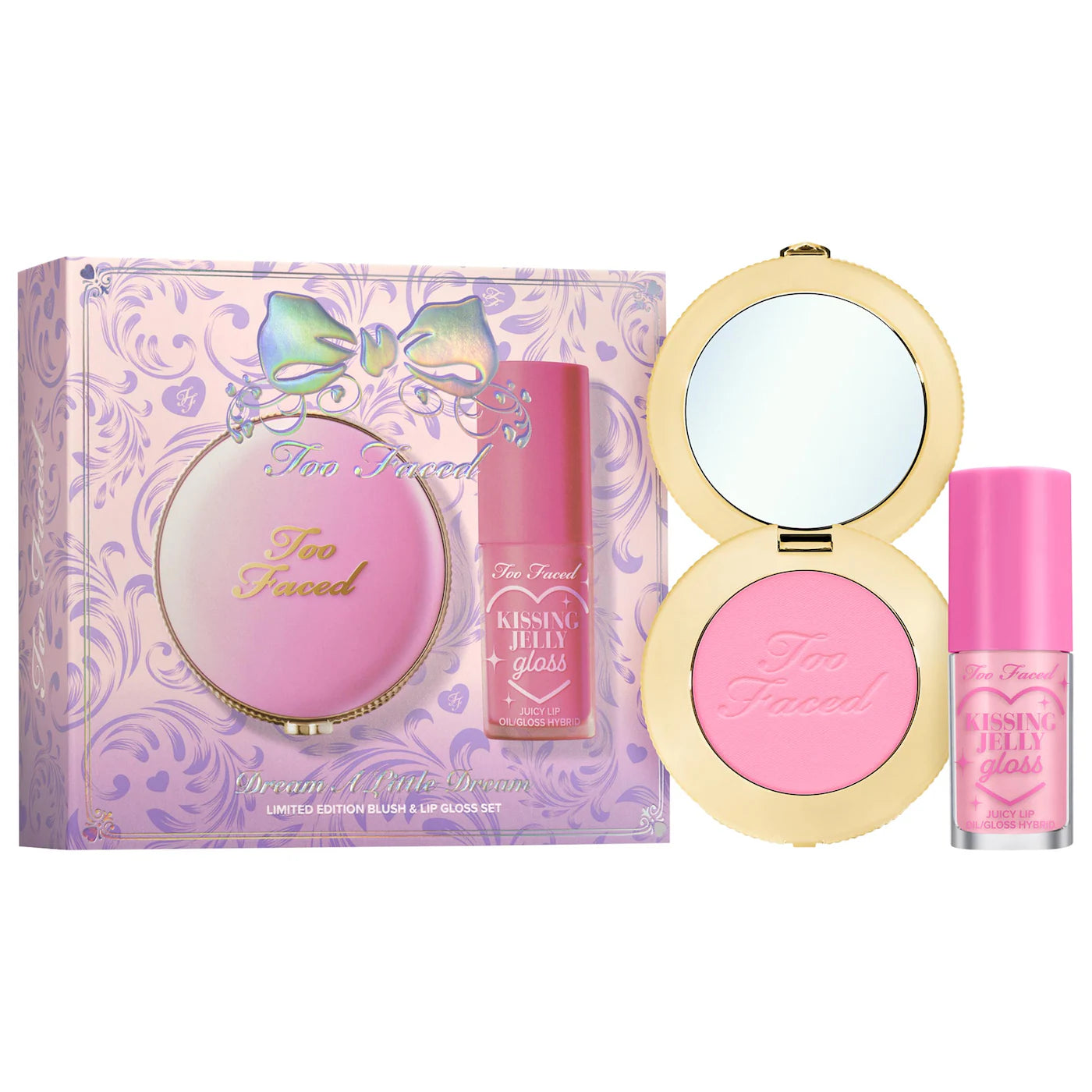 Too Faced Dream A Little Dream Makeup Gift Set: Cloud Crush Blush & Kissing Jelly Lip Oil