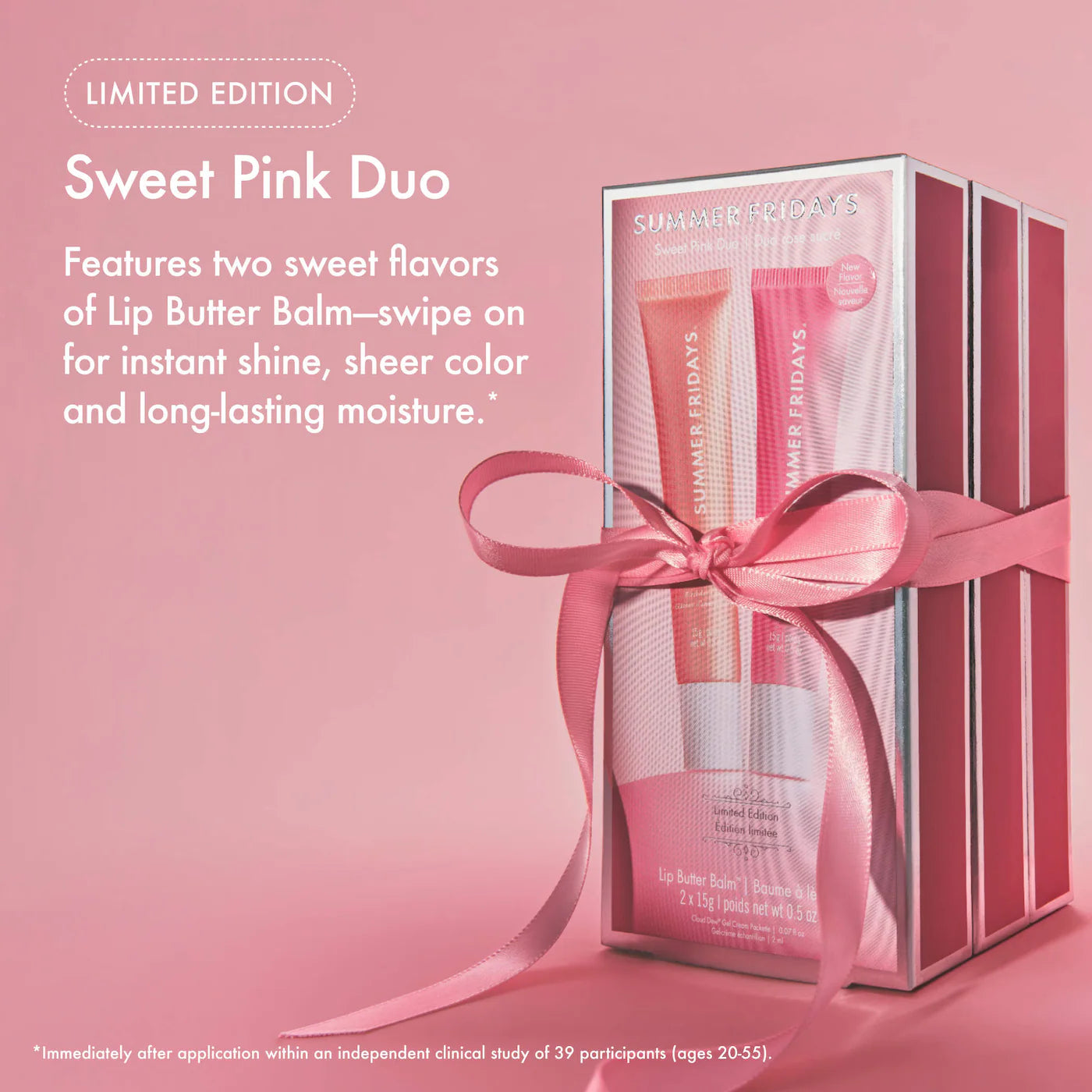 Summer Fridays Sweet Pink Duo with Birthday Cake + Strawberry Soft Serve Lip Butter Balm