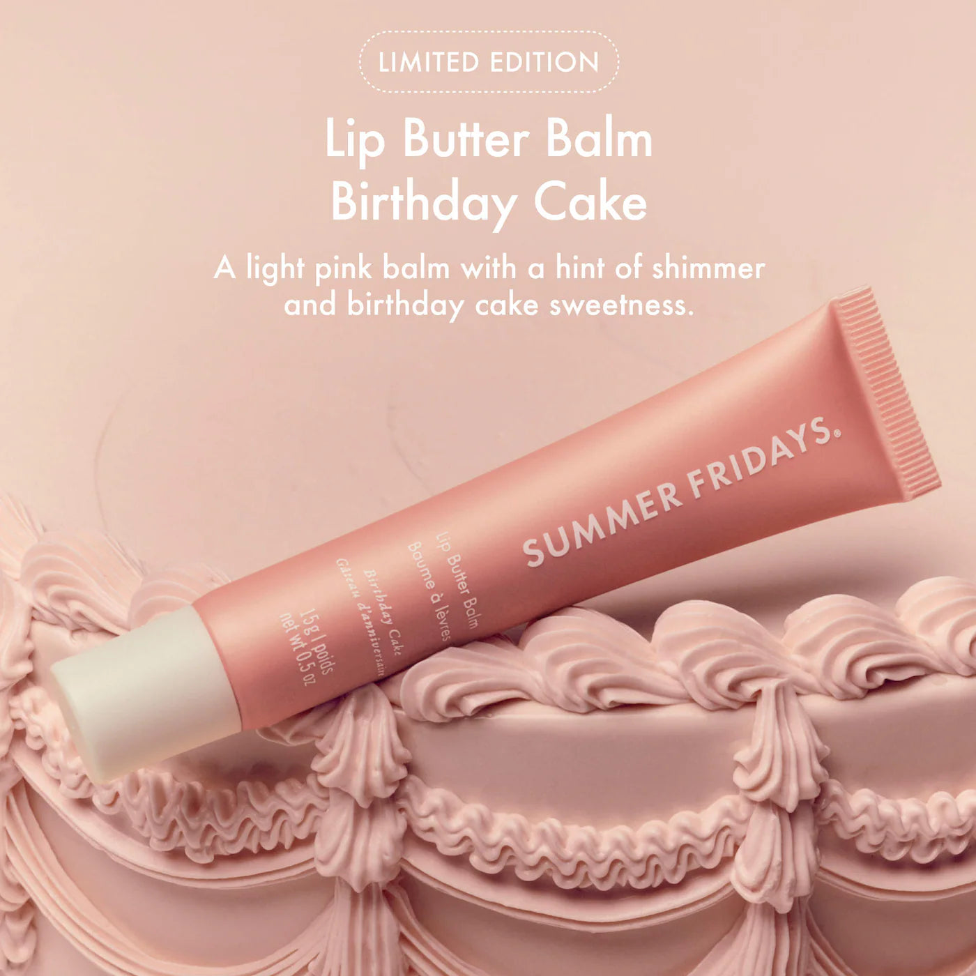 Summer Fridays Sweet Pink Duo with Birthday Cake + Strawberry Soft Serve Lip Butter Balm