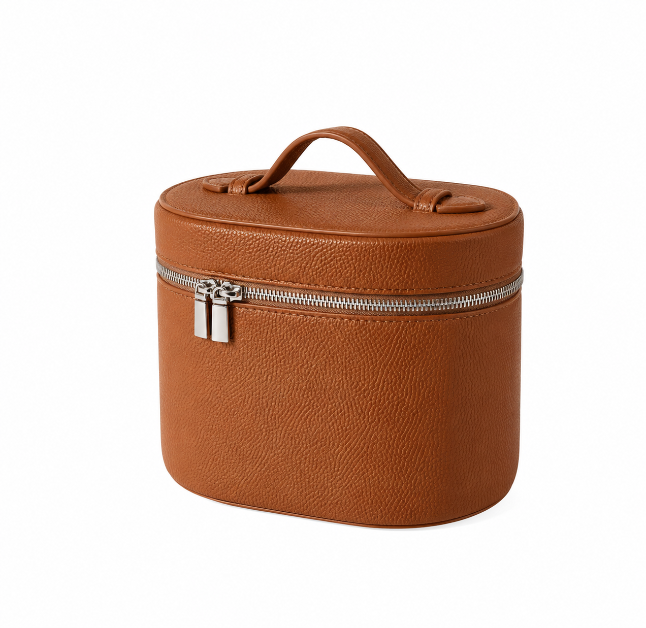 Saddle Tan Premium Leather Vanity Bag