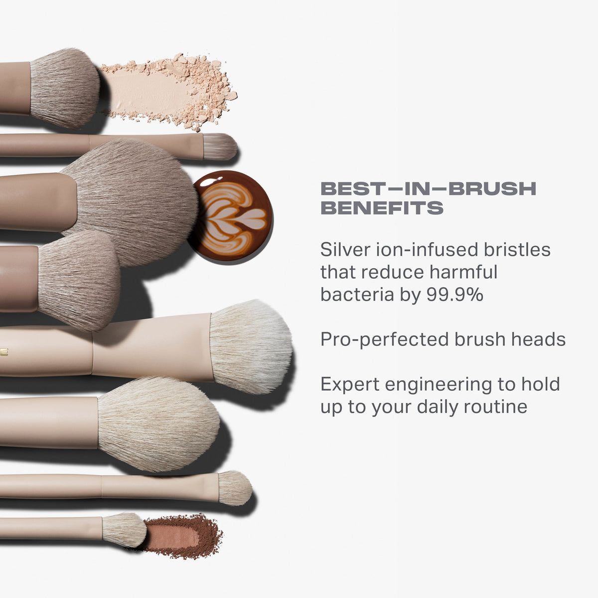 Morphe Iced Mocha 4-Piece Face Brush Set - Limited Edition