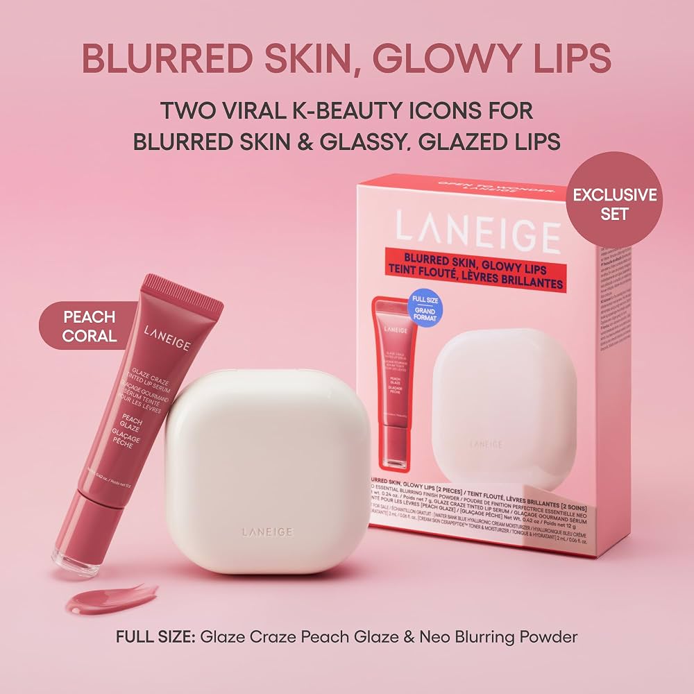 Laneige Blurred Skin & Glowy Lips Set - Limited Edition