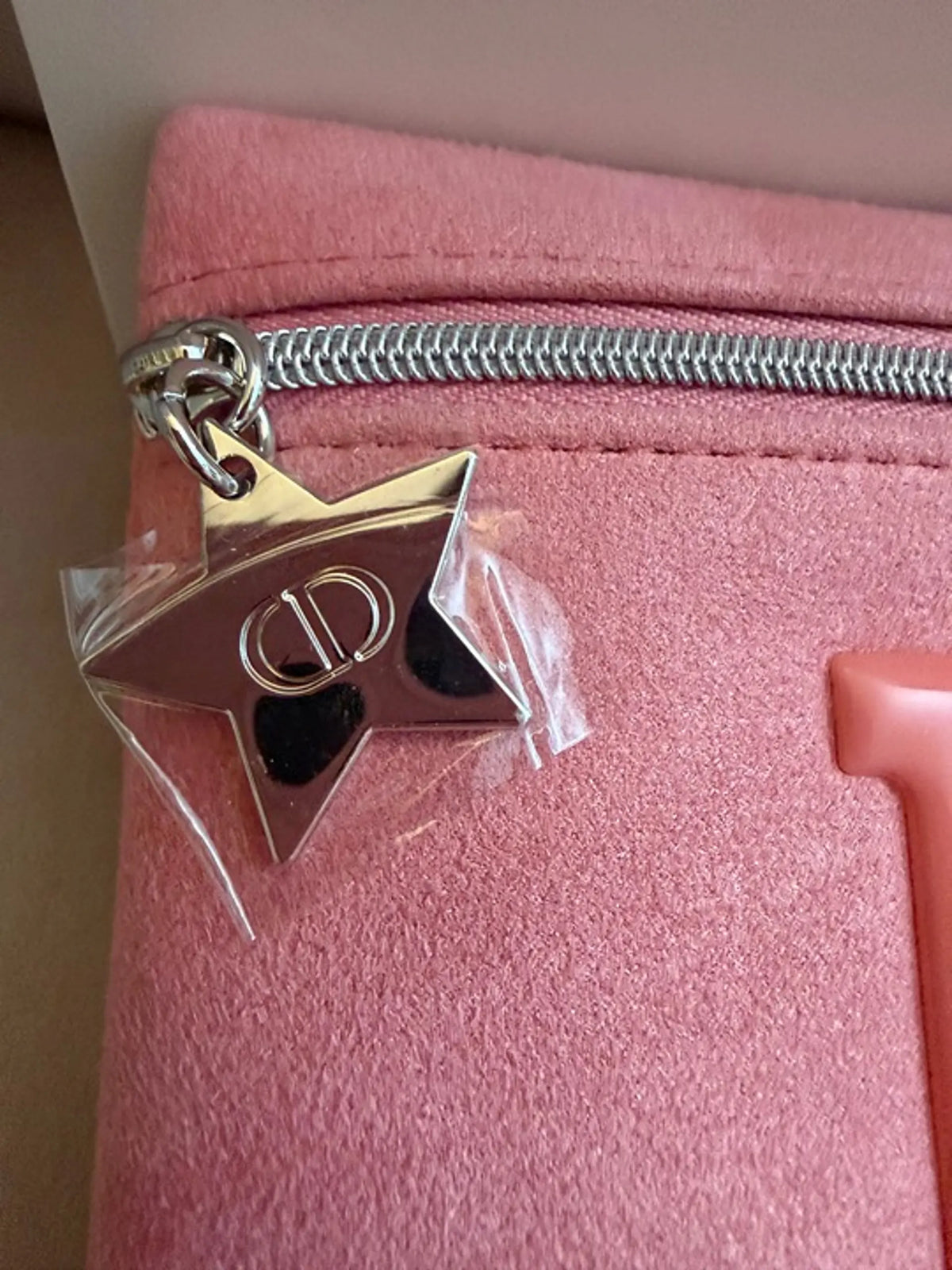 Dior Beauty Star Zipper Suede Pouch