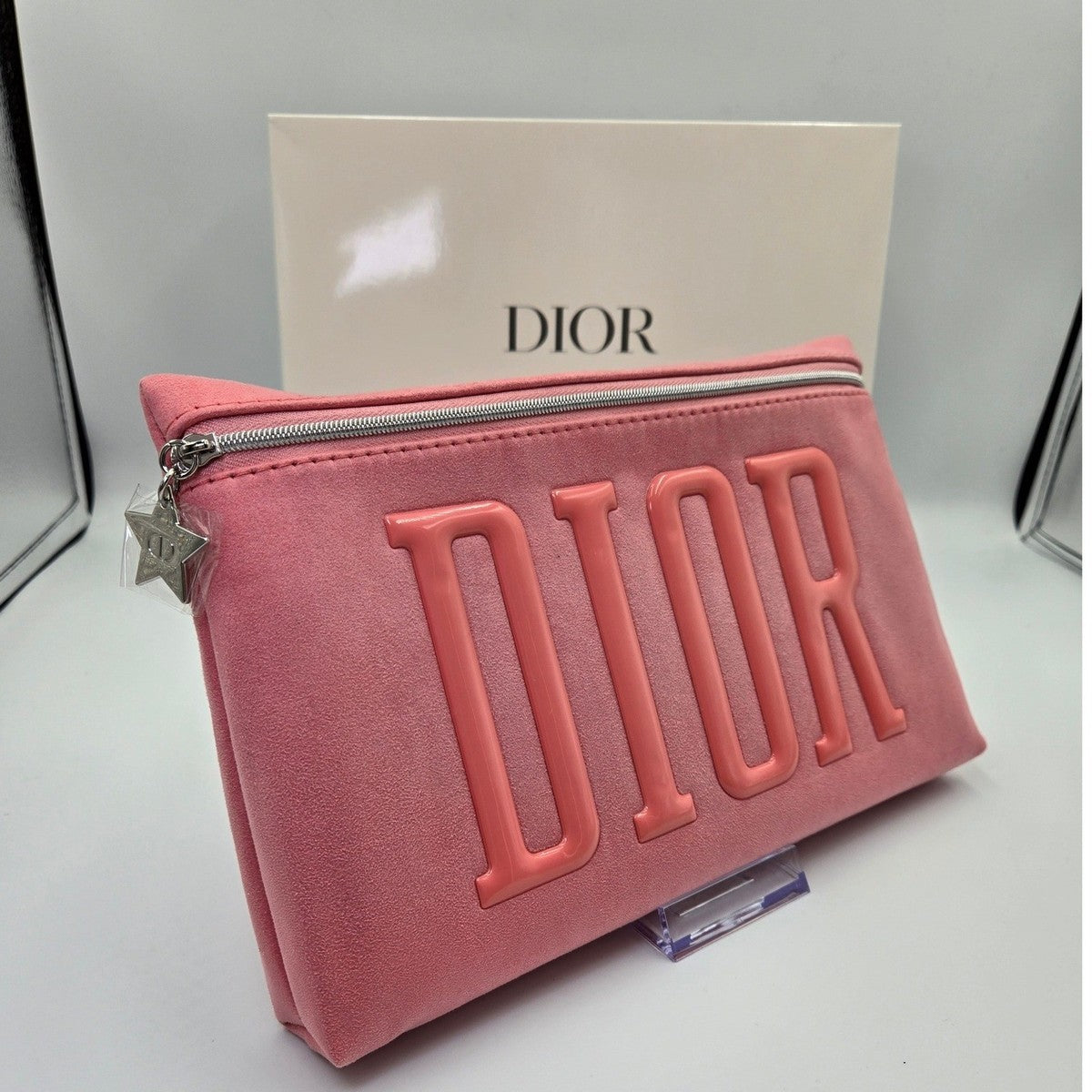 Dior Beauty Star Zipper Suede Pouch